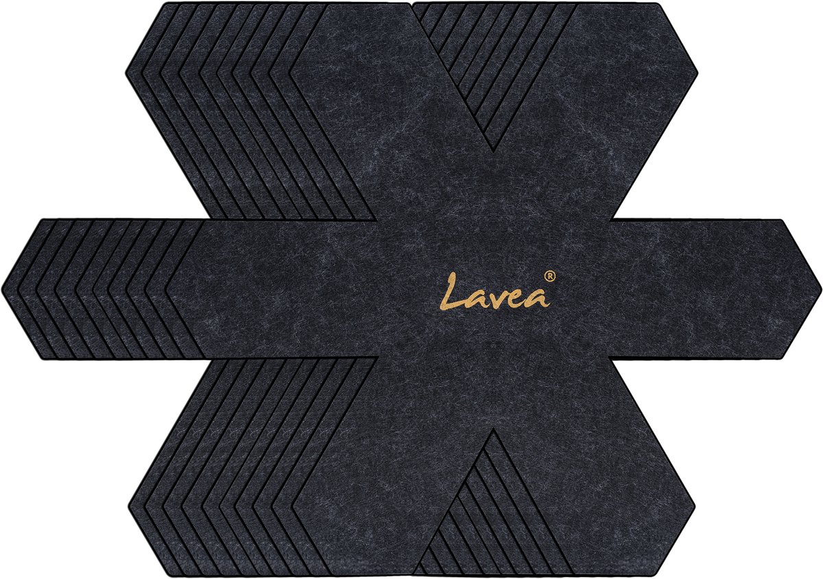 Lavea® Pannenbeschermers Set van 10 van vilt – donkergrijs, 38 cm, 3 mm dik – Vilten pannenbeschermers en stapelbescherming voor pannen en potten