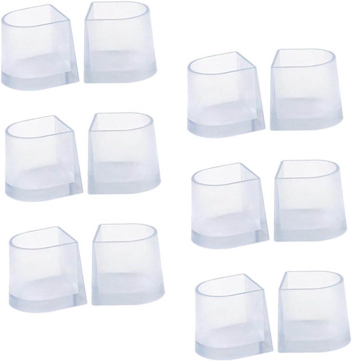 Hiel Beschermers - Schoen Hulzen - Voorkom Uitglijden - Minimaliseert Geluid - 12 Stuks - Transparant