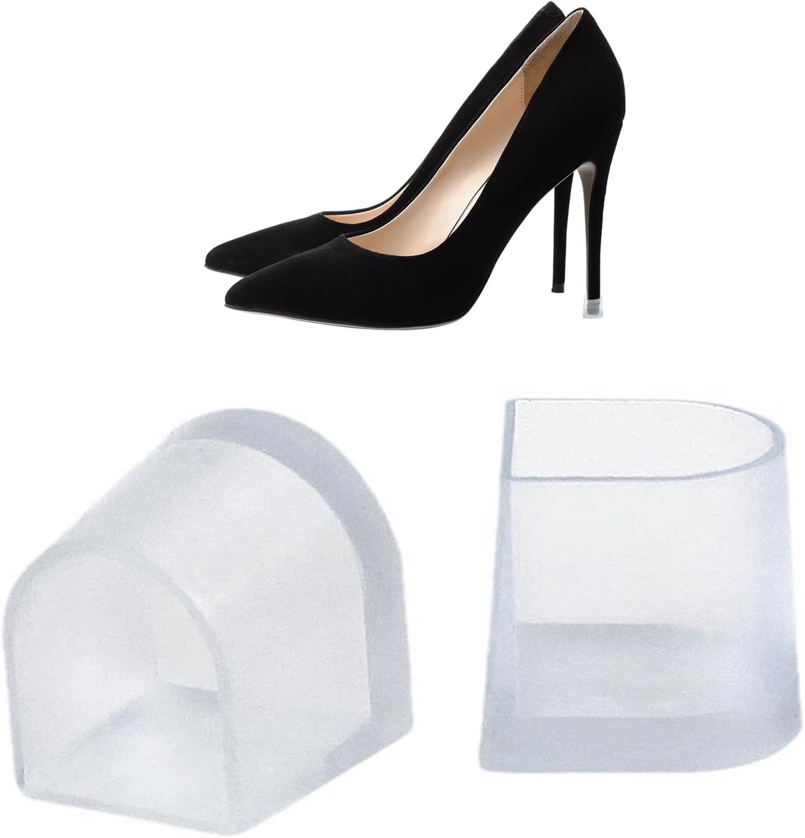 Hielstoppers - Stilettobeschermers - Veilig Lopen - Antislip Ontwerp - Compact Formaat - Doorzichtig
