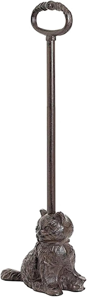 Deurstopper Gietijzer - Katten Decoratie - Deur Open Houden - Antiek Design - 19 x 9 x 54 cm - Antiek