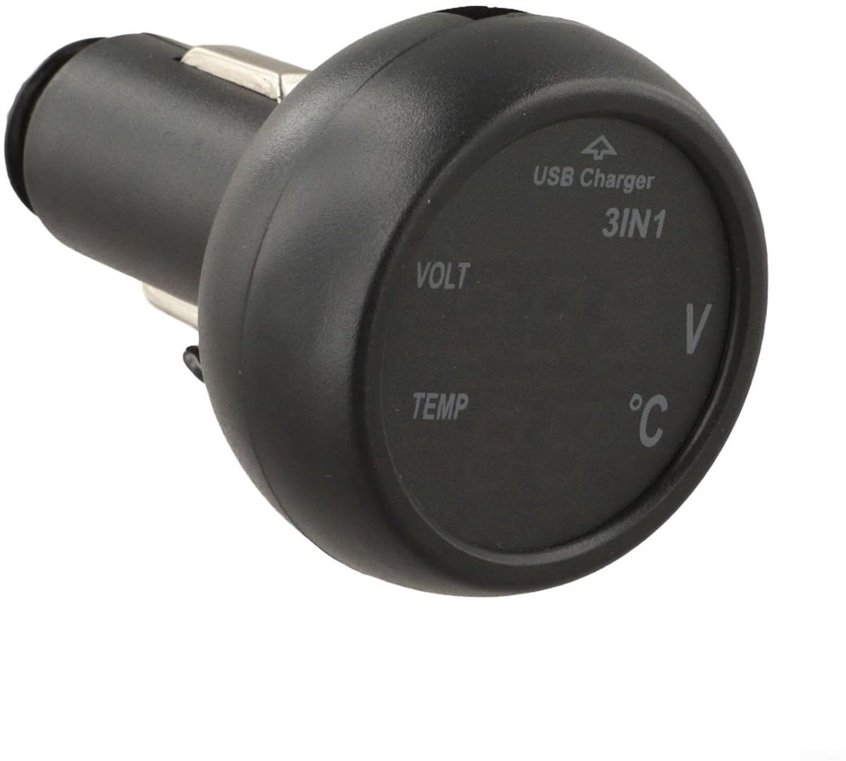 Digitale Autometer - 3-in-1 Gadget - Voertuig Bewaken - Real-time Weergave - 12/24 V - Zwart