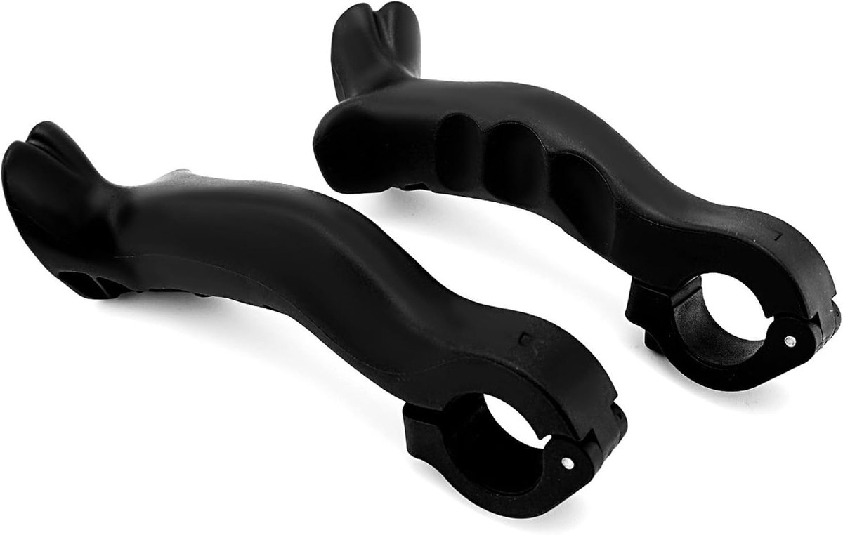 Fiets Stuur Verbreders - Extra Handvatten - Comfortabel Fietsen - Verstelbare Grip Hoeken - 22.2mm Diameter - Zwart