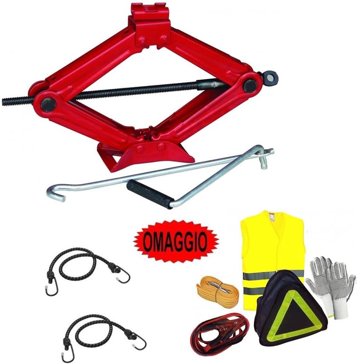 Noodset Auto - Reparatieset Motor - Onderweg Hulp - Met Krik - 2 Ton - Zwart