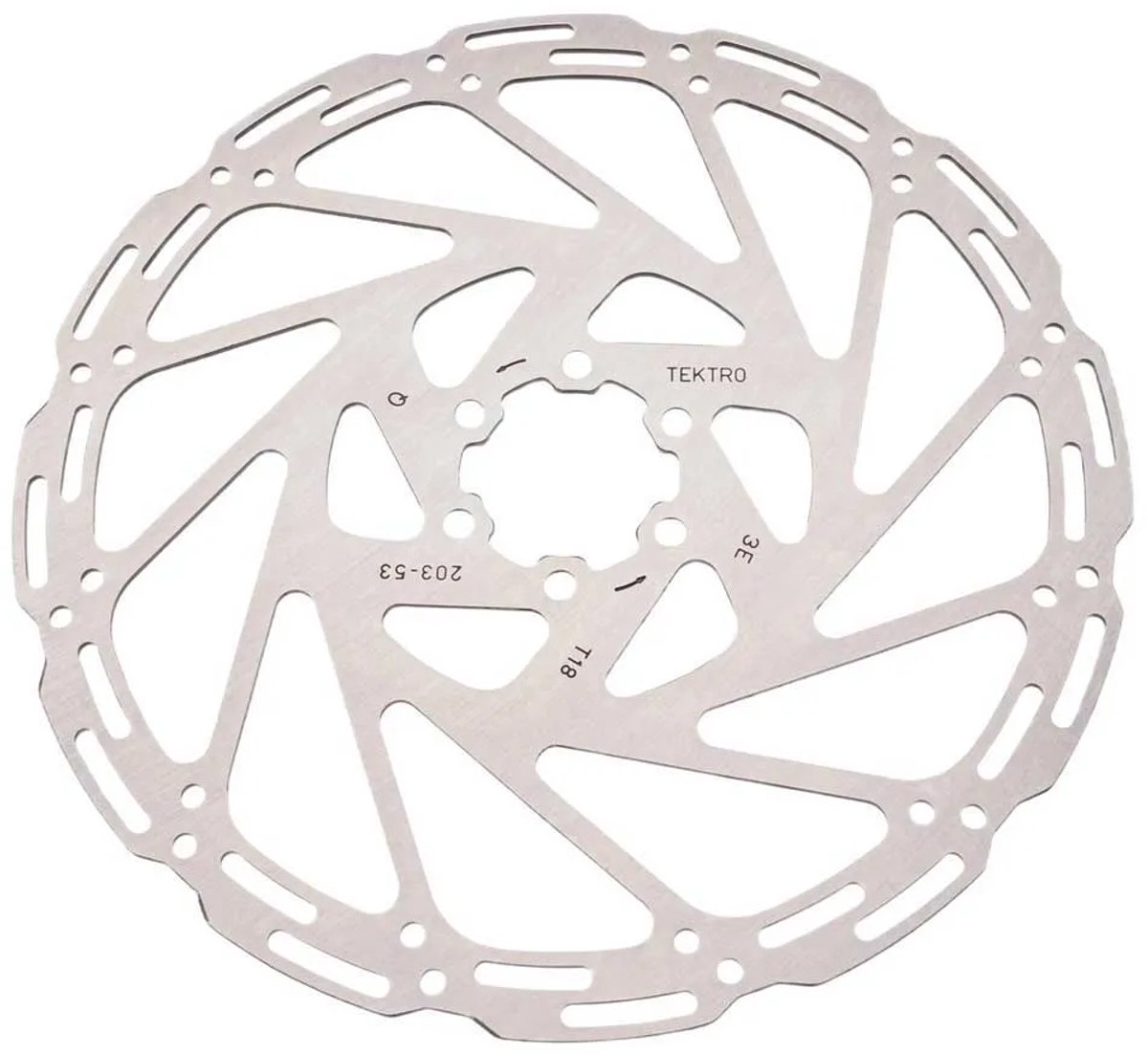Tektro Tr203-53 6b 1.8 Mm Remschijf Zilver 203 mm