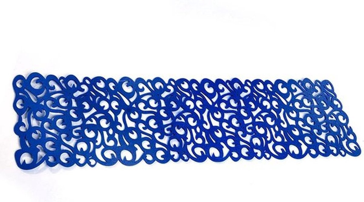 Vilten tafelloper - Decoratie - Rechthoekig - Placemat - Huishoudelijk - Blauw - Geschikt voor Eettafel - Marineblauw 7 kleuren rechthoek holle vilten tafelloper tafelkleed matten placemats huishoudelijke decoraties 4022.