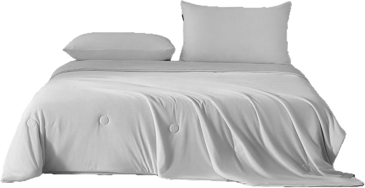 Koeldeken - Verkoelende deken Zomerdeken - Comfortabel slapen - Snelle koeling - 180x220 cm - Grijs