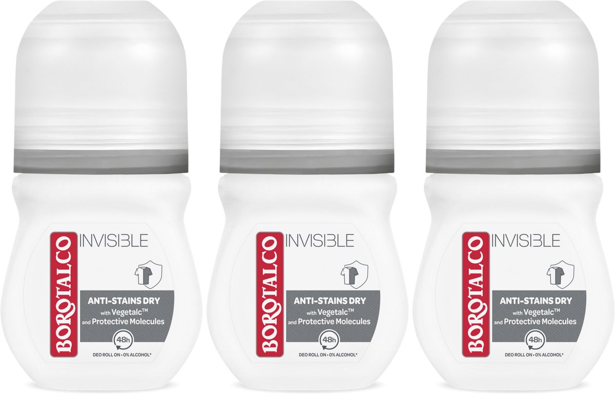 Borotalco Deo Invisible Roll-on 3x50ml