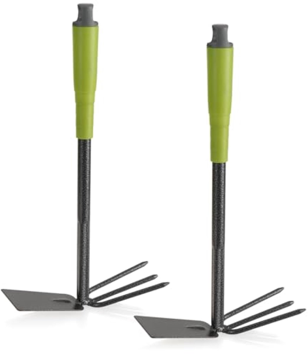 ModernStore 2x Dubbele Schoffel met Hark – 2-in-1 Tuinschoffel voor Onkruidverwijdering en Bodembewerking – Metaal/Kunststof – 35,5 x 19,5 x 7,2 cm