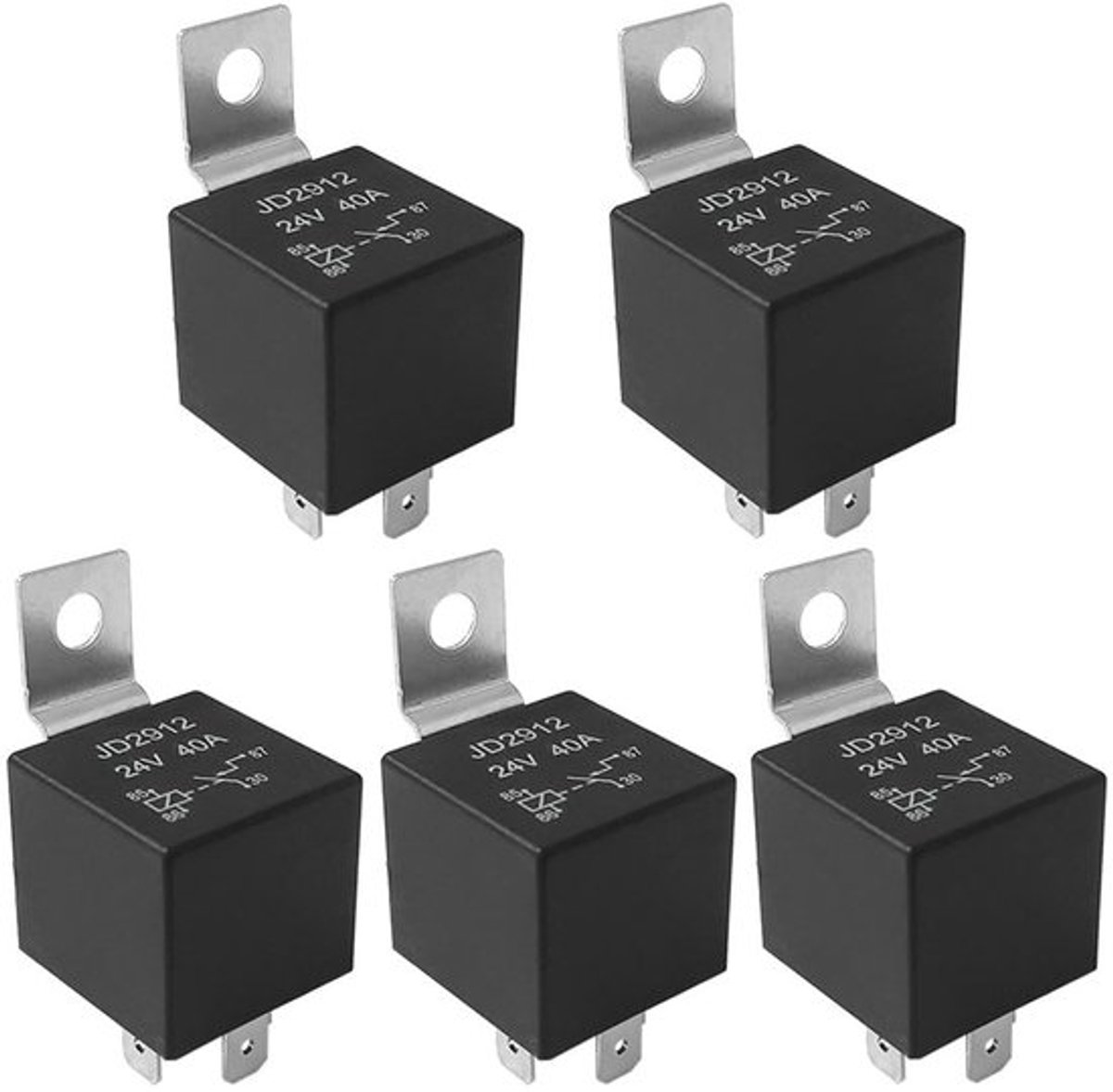 Auto relais 24V 40A - metalen montagebeugel - Aladdien