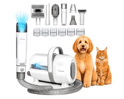 Hondentondeuse Met Stofzuiger - 20-Delig - 1,5L Opvangbak - Hondentrimmer Tondeuse - Honden Tondeuse - Honden Trimset - Incl. Video & E-book - Groomzo