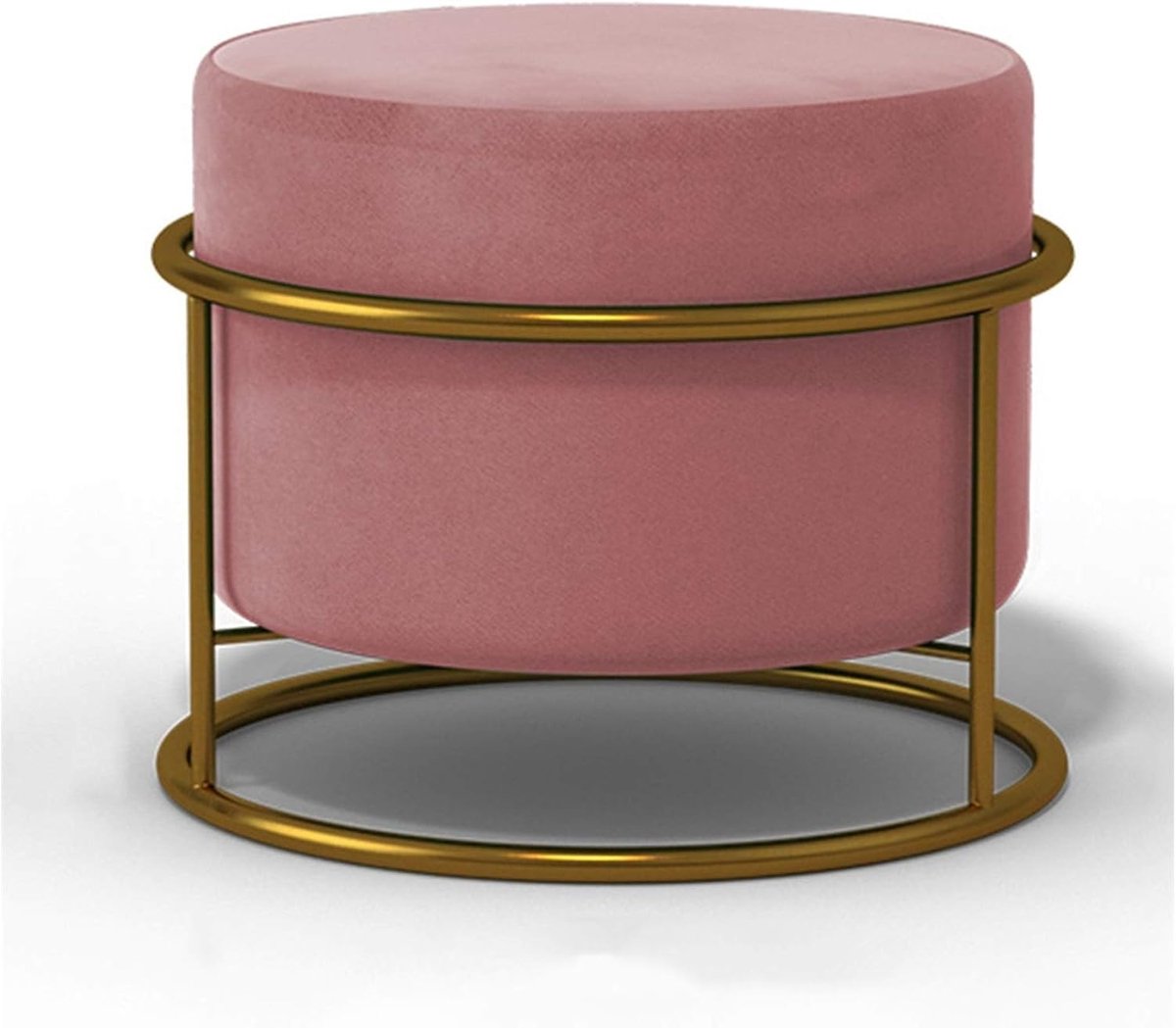 Voetenbank Ottomaans - Poef Hocker - Ontspannen Zitten - Verstelbare Hoogte - 300 kg Draagvermogen - Roze