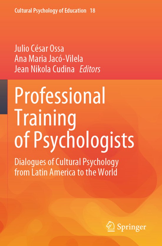 Cultural Psychology of Education18- Professional Training of ... - cover