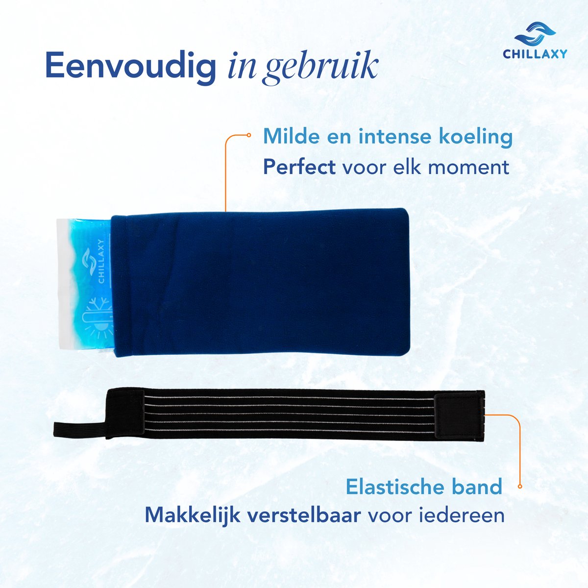 Chillaxy Coldpack – Icepack – 4 delige set met Zachte Hoes & Elastische Band – Coolpack, IJspack, Gelpack – Koud Compress Herbruikbaar — cadeau in Cadeau-ideeën - foto 5