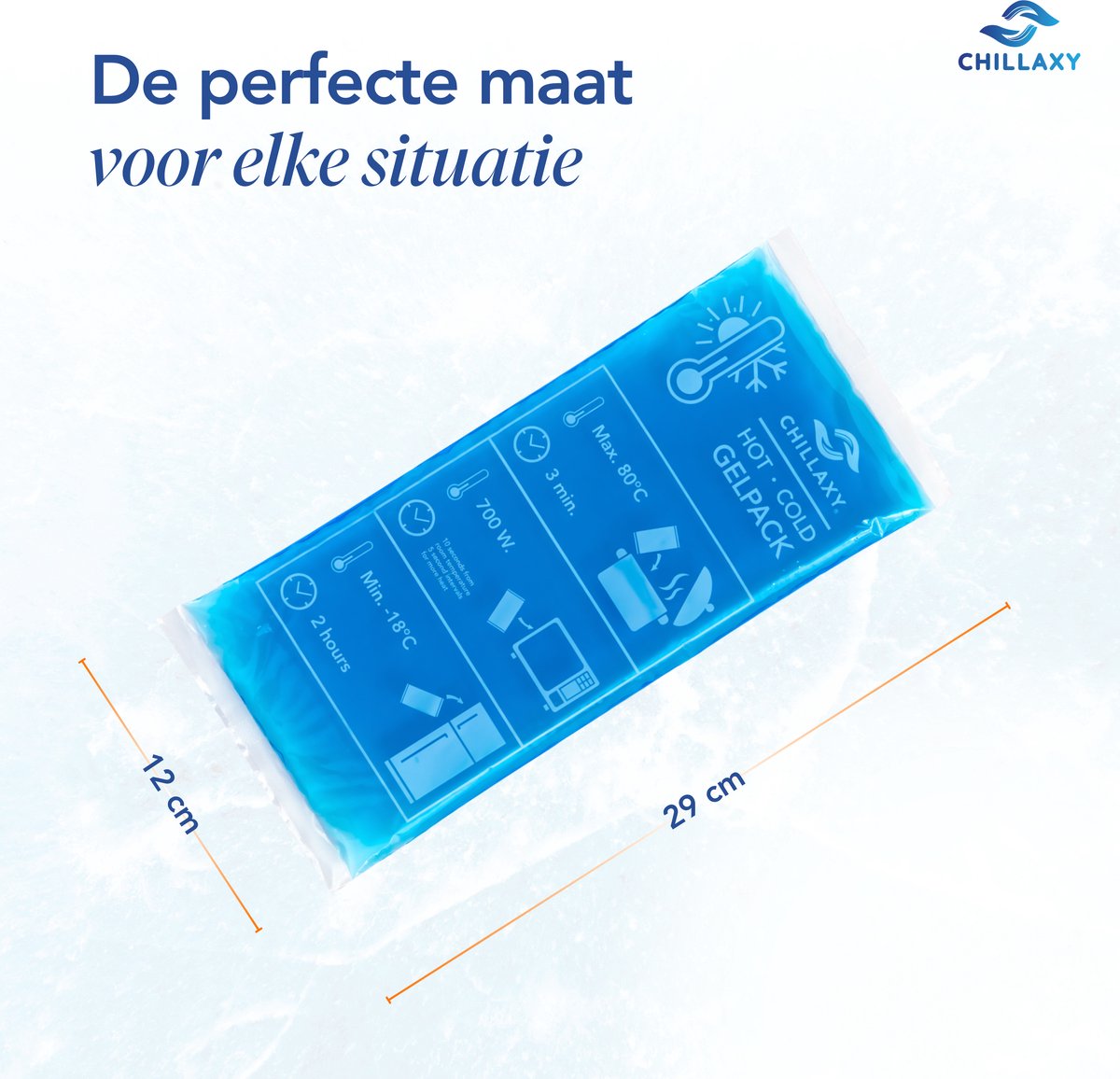 Chillaxy Coldpack – Icepack – 4 delige set met Zachte Hoes & Elastische Band – Coolpack, IJspack, Gelpack – Koud Compress Herbruikbaar — cadeau in Cadeau-ideeën - foto 6