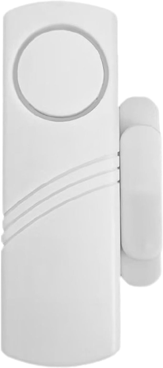 Deurstop Alarm - Draadloos Alarm - Extra Beveiliging - Snelle Installatie - 15.8 x 9.2 x 2.8 cm - Wit
