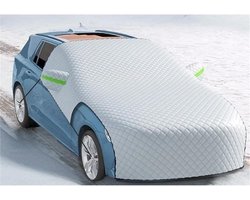 Voorruit Sneeuwschild - Autohoes Winter - Bescherming Auto - Winddicht Ontwerp - Universele Maat - Zilver