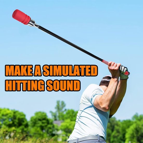 Golfswing Trainer - Golf Oefenhulp - Swing Verbeteren - Auditieve Feedback - 80cm - Rood — afbeelding 3