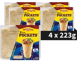 Old El Paso Tortilla Pocket Wrap - 4 x 8 stuks - Wraps Mexicaans - Vegan Burrito - Voordeelverpakking
