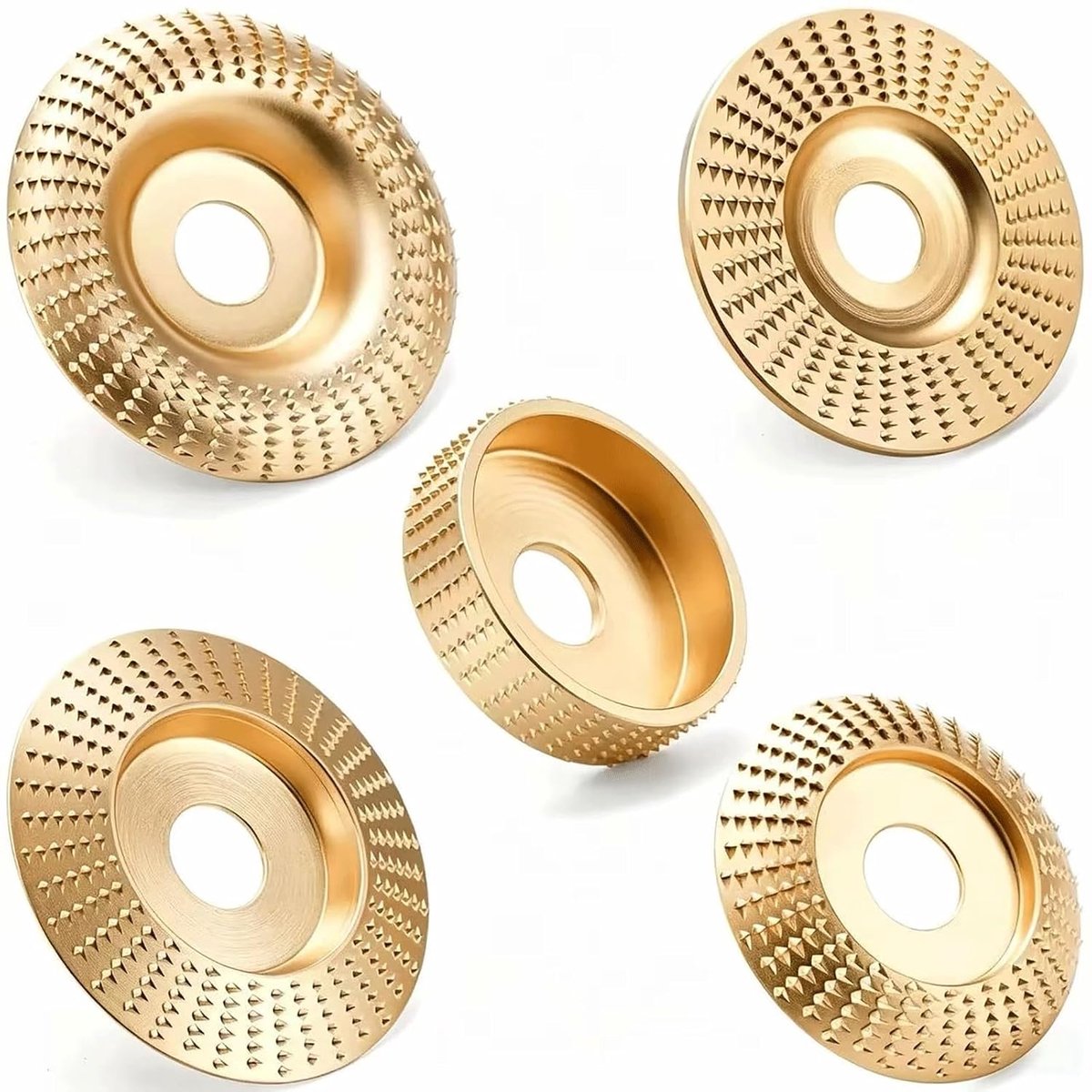 Polijstschijven Set - Slijpschijven Hout - Hout Bewerken - Wolfraamcarbide Materiaal - 100mm 80mm - Goud Zilver Zwart