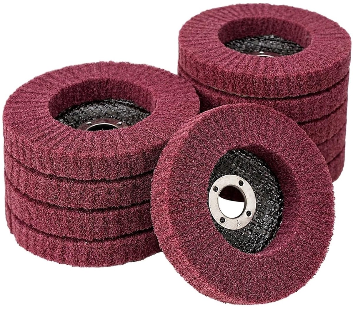 Klepschijf Polijstschijf - Nylon Vezel - Metaal Bewerken - Super Elasticiteit - 10 stuks 4 inch - Grijs