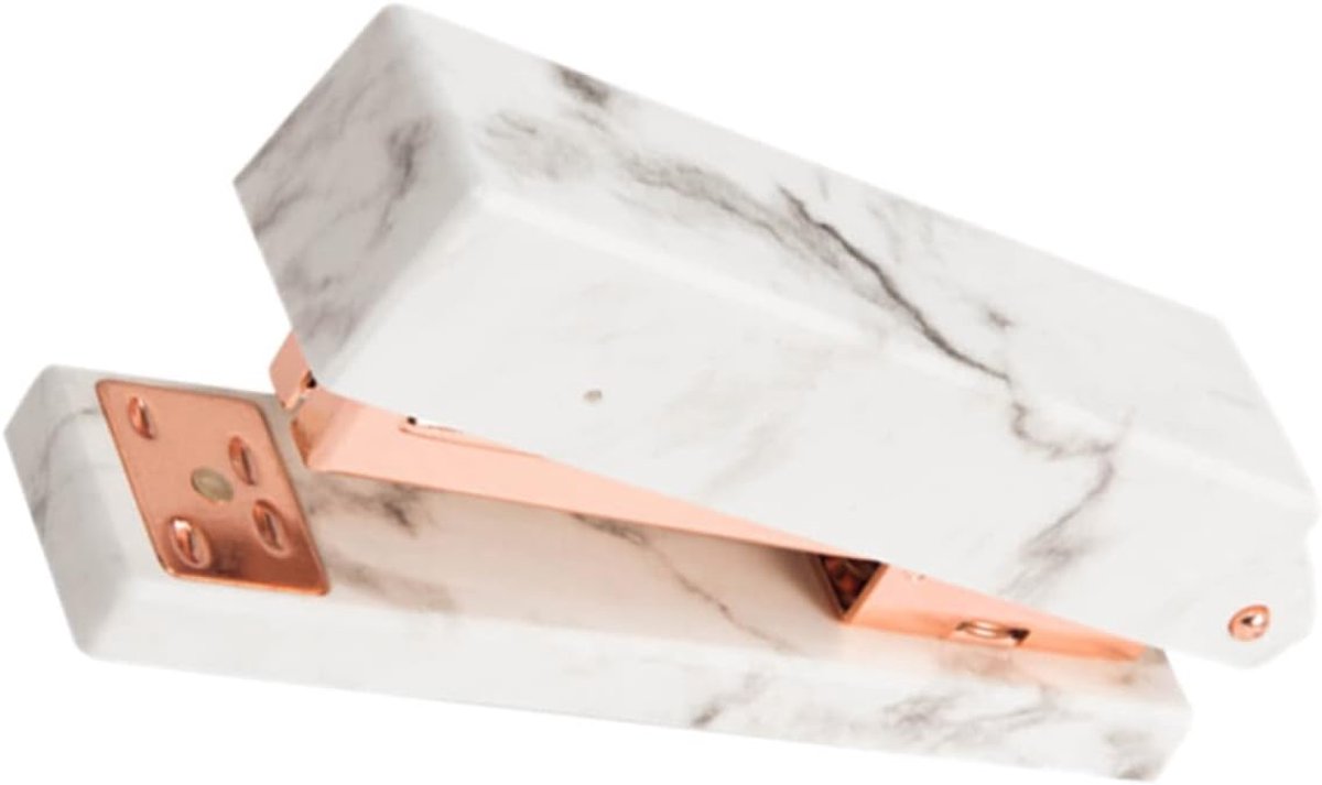 Handige Nietmachine - Bureau Stapler - Boeken Nieten - Stabiele Prestaties - 201 Gram - Rose Goud
