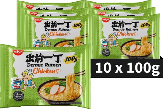 Nissin Demae Ramen - Chicken Noodles Bowl - Instant Noedels - 10 stuks