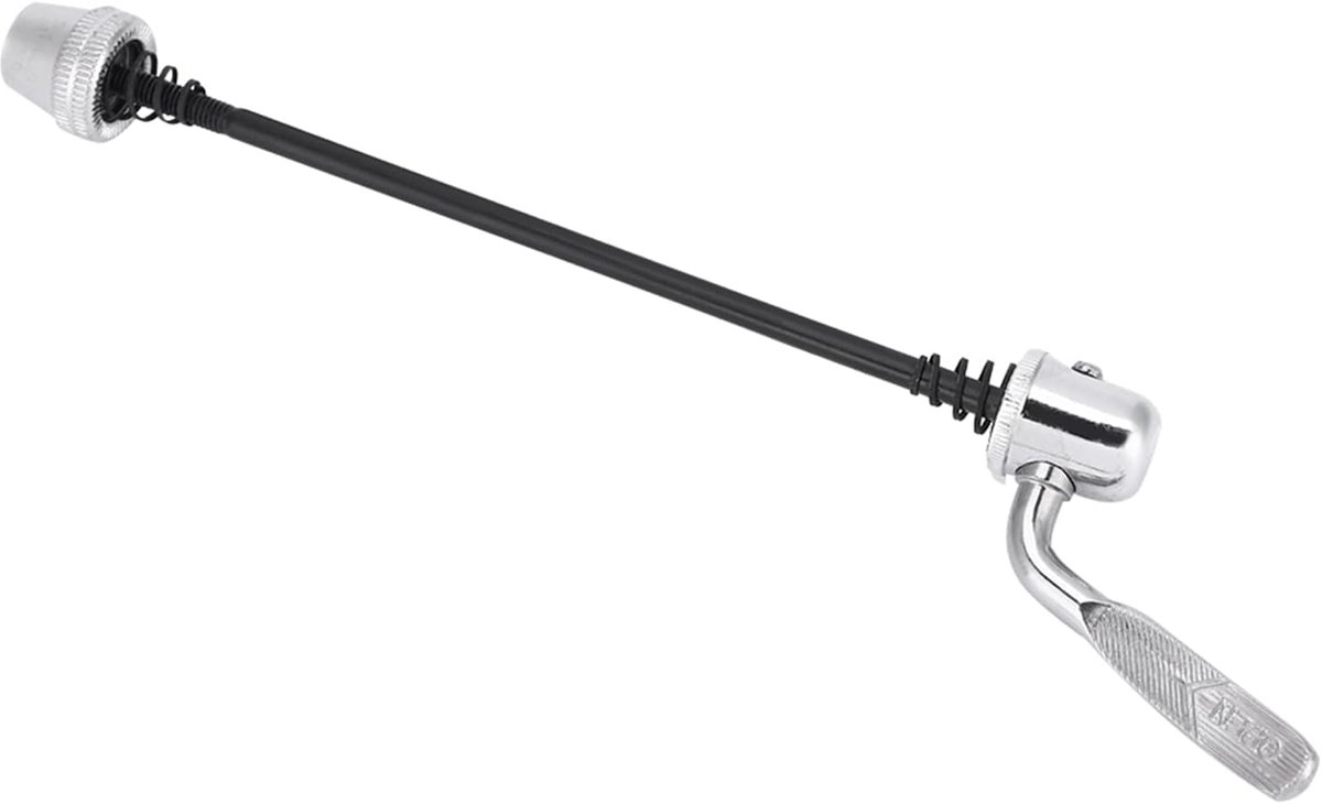 Fiets Trainer Snelspanner - Stalen Assen - Fietstraining Binnen - Roestvrij Staal - 174 mm Lengte - Zilver