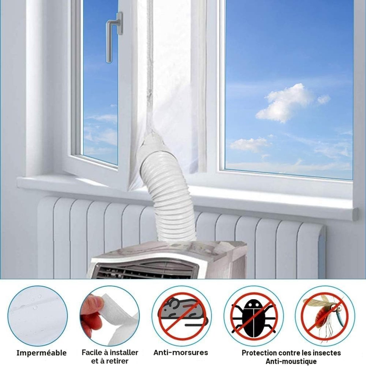 300cm Window Seal Kit for Portable Air Conditioners – Compatible with AC Units and Tumble Dryers – Easy Installation – foto 4