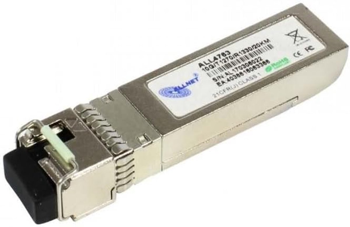 Netwerk Module - Transceiver SFP - Data Verbinding - Single Fiber Mode - 20 km - Grijs