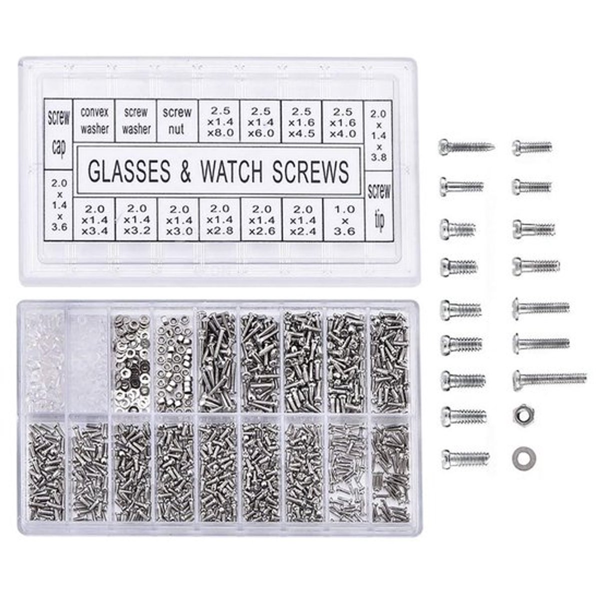 Dailygoody - 1000 Stuks Roestvrijstalen Kleine Schroefassortiment