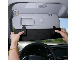 Zonneklep Verlengstuk - Auto Zonwering - Veiliger Rijden - Geïntegreerd Opbergvak - 38 x 11.6 cm - Zwart