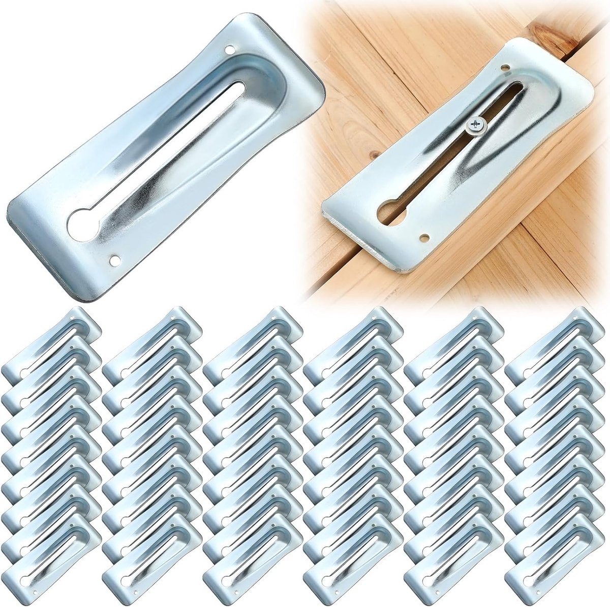 Beton Bekisting Wiggen - Stalen Ties - Beton Projecten - Roestbestendig Staal - 50 Stuks - Zilver