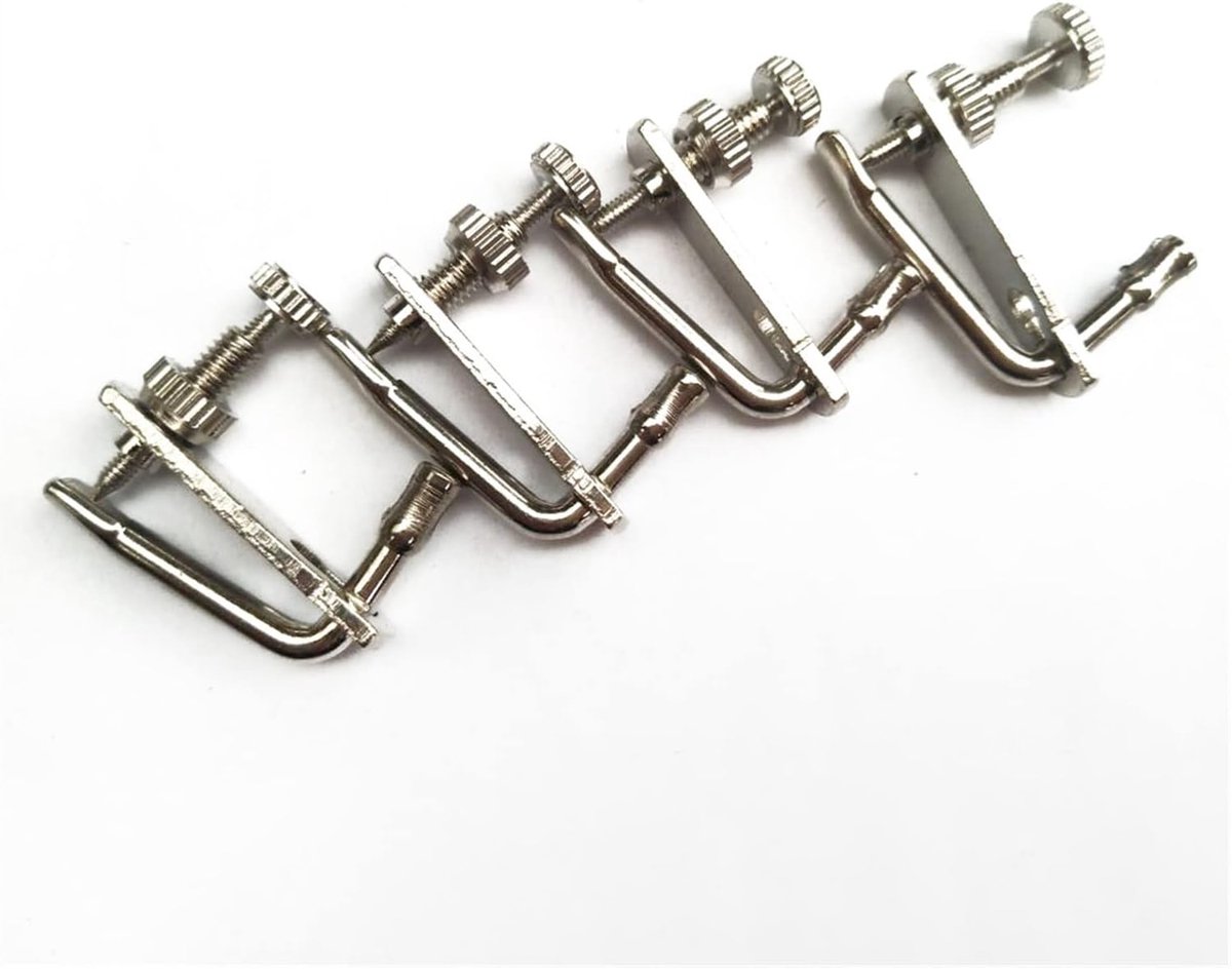 Viool Accessoires - Vioolonderdelen Set - Muziek Maken - Vernikkelde Schroeven - 20 Stuks - Zilver