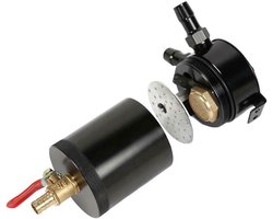 Universele Olieopvangbak - Olietank Afvoerventiel - Motor Onderhoud - Compact Ontwerp - 11 x 9 x 9 cm - Zwart