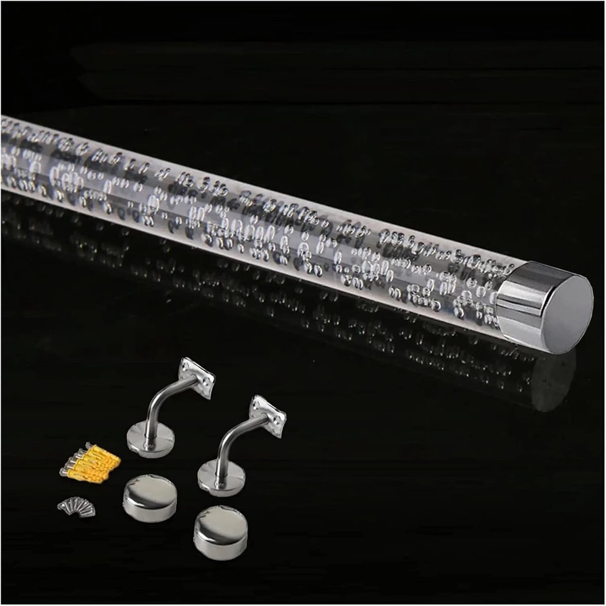 Trapleuning Acryl - Wandmontage Leuning - Veiligheid Trap - Sterke IJzeren Steun - Tot 6 Meter - Helder