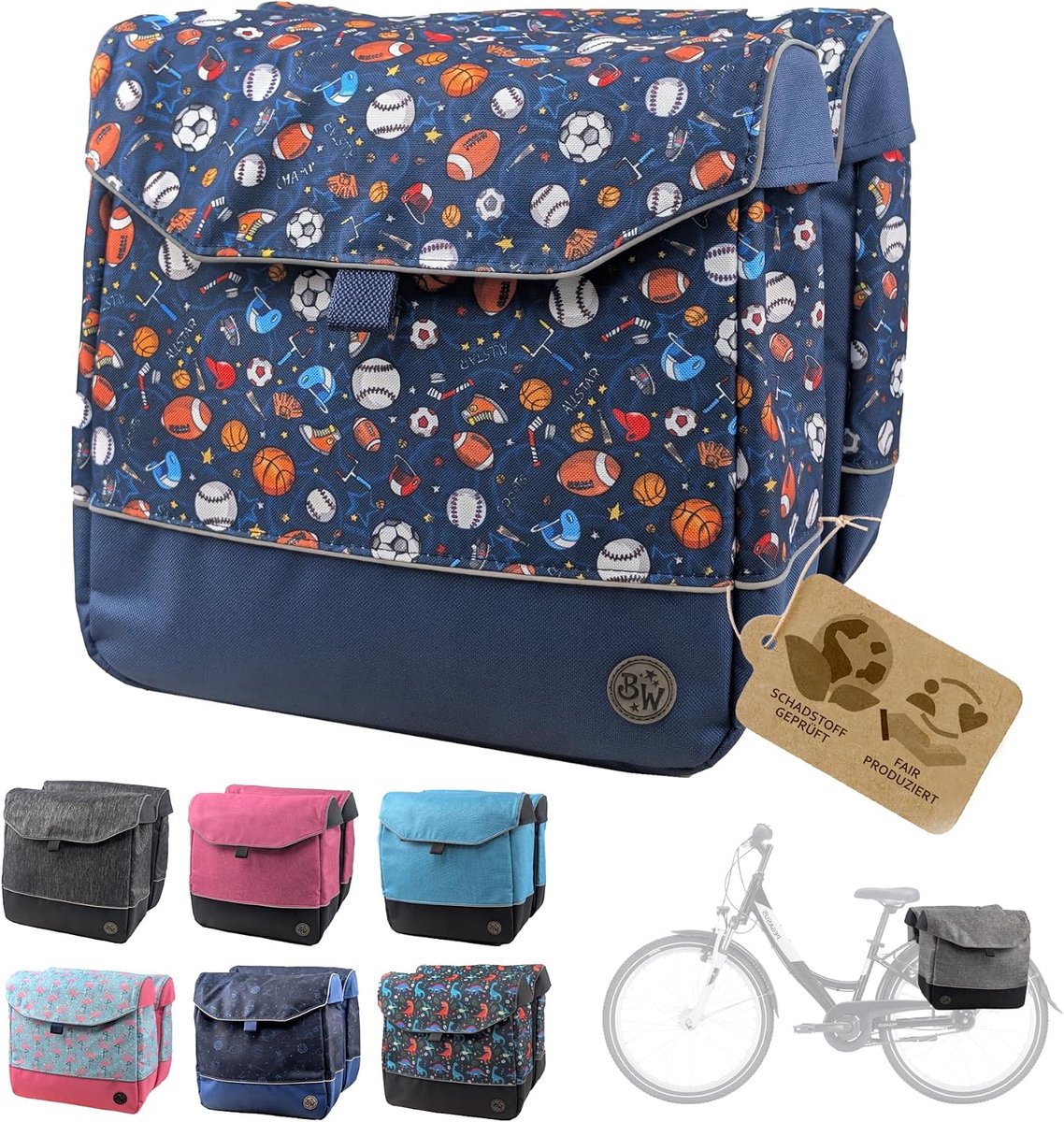 Bagagetas Fietstas - Dubbele Tas - Fietsen Vervoeren - Waterafstotend Materiaal - 27x9x26 cm - Mod 1