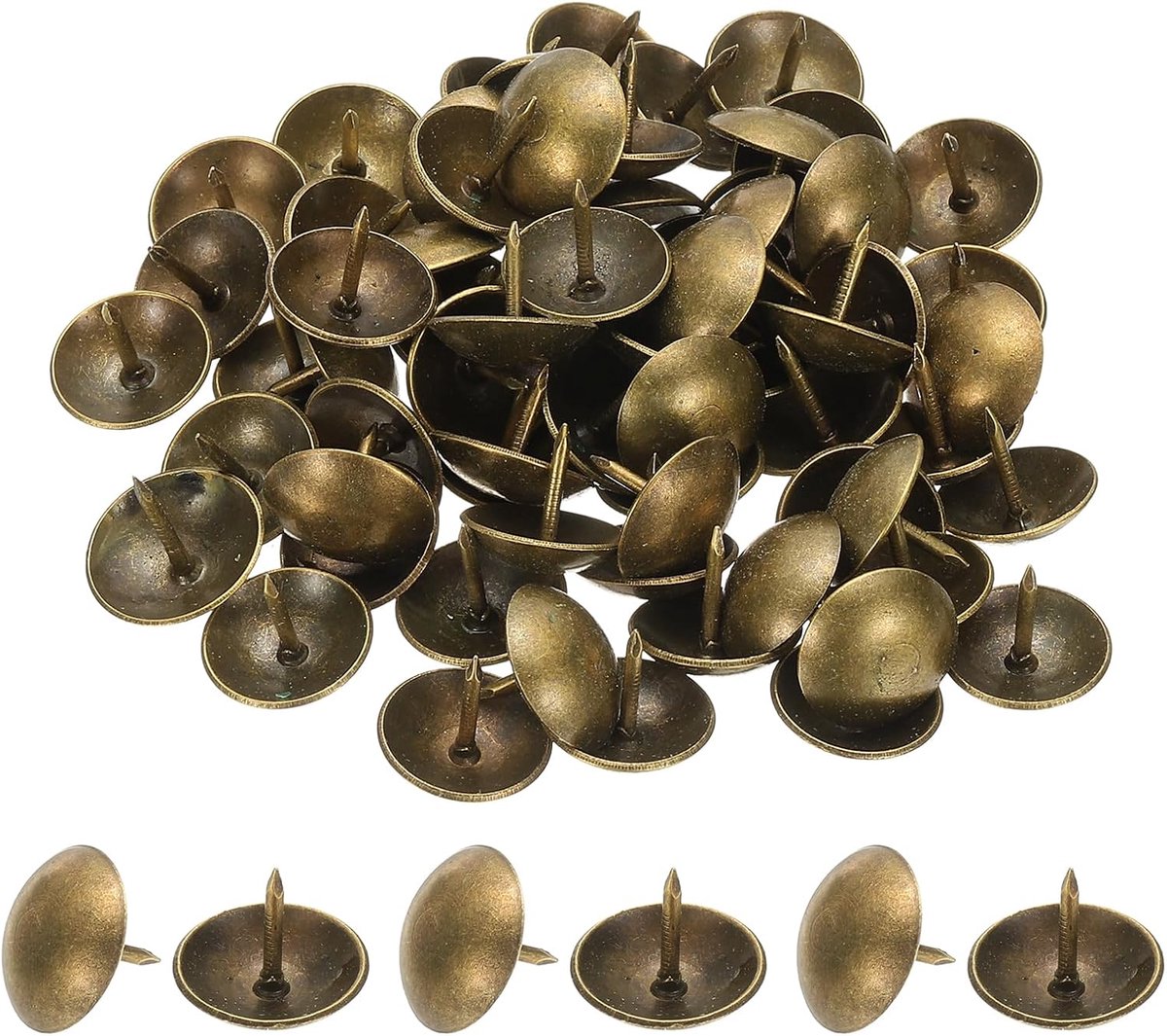 Bekleding Tacks - Meubelnagels Decoratiepinnen - Meubels Versieren - Sterk Duurzaam IJzer - 100 Stuks - Brons