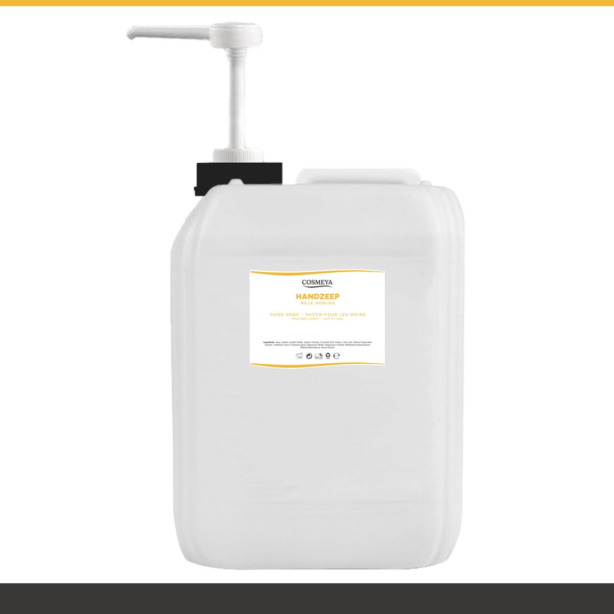 Handzeep - Melk Honing - Wit - 5 Liter - Met Pomp - Jerrycan - Navulling