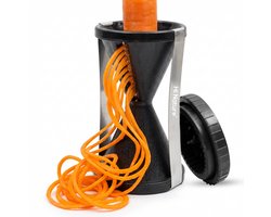 HI NATURE™ Dunschiller - Spiraalsnijder - Juliennesnijder - Spirelli - Spiralizer voor Groenten - Courgettesnijder Spiraal - Dunschillers - Appelschillers - Zwart