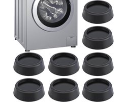 Trillingsdempers Wasmachine/Droogkast - 6 stuks - Trillingsmat - Voetjes wasmachine - Voetjes Droger - Wasmachine Geluidsdempers / Vibratiedempers - Wasmachine demper - Anti Vibratie - Antislip Rubber - Antislipmat - Schokdempers wasmachine - Zwart