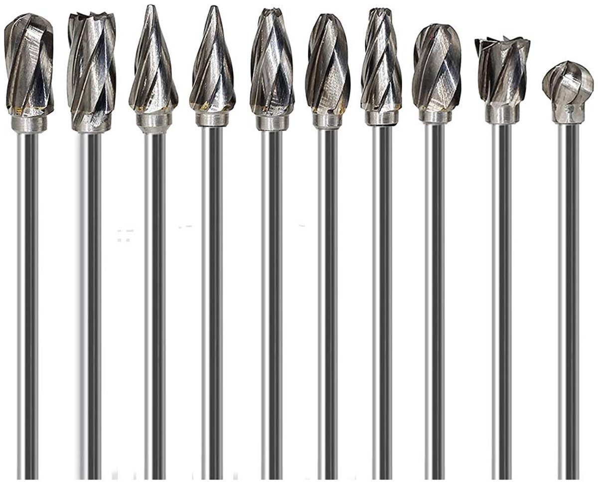Metaalboren Set - Roterende Vijlen - Metaal Bewerken - Carbide Materiaal - 10 Stuks - Metaal