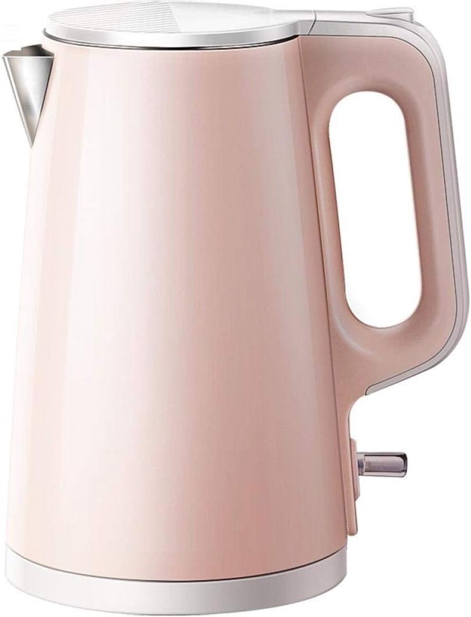Elektrisch Waterkoker - Naadloze Ketel - Snel Water Koken - Dubbele Anti-Scald - 1.7 Liter - Goud-Roze