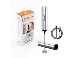 Elektrische Melkopschuimer - RVS - Oplaadbaar via USB - Ergonomisch Ontwerp - Voor Koffie en Shakes