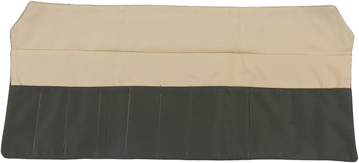 Waterdichte Canvas Tool Roll voor Bonsai, 10 Vakken, Stevige Opslag voor Tuingereedschap en Bonsai Tools