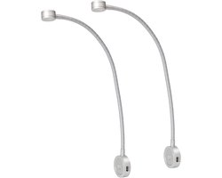 Leeslamp Slaapkamer – Bedlampje Flexibel – Lezen in Bed – Traploos Dimbaar – 2 stuks – Zwart