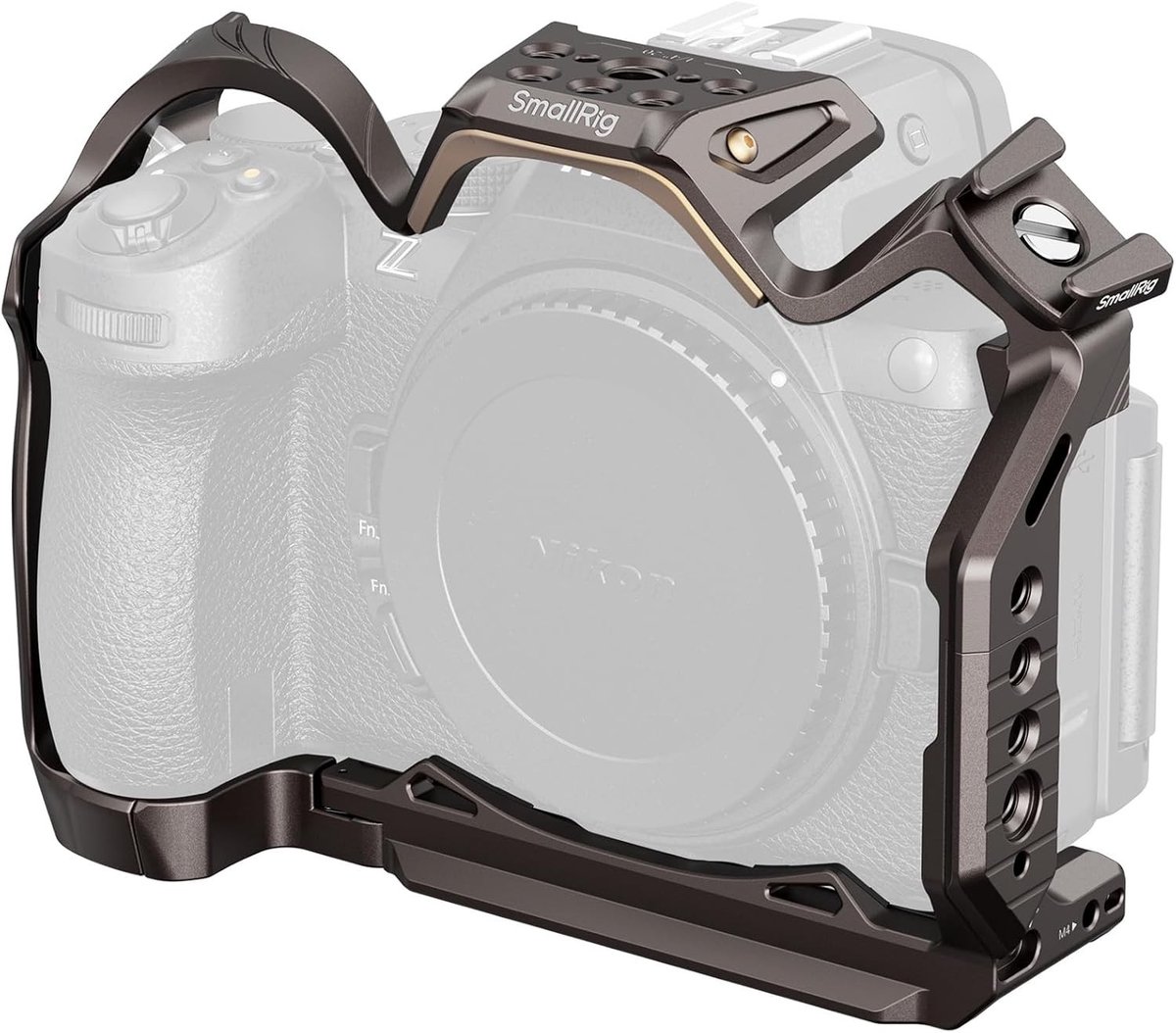 Camera Cage voor Nikon Z5 / Z5II / Z6 / Z6II / Z7 / Z7II, Volledig van Aluminium, Inclusief Koud Schoen en NATO Rail, Snelle Bevestiging voor Arca - 5258