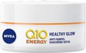 Nivea Q10 Energy anti-rimpel dagcrème potje met oranje rand en gouden letters.