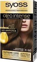 Syoss Oleo Intense 4-60 Haarverf - Goudbruin - Permanente Haarkleuring - Ammoniakvrij - Met Voedende Oliën - 100% Grijsdekking - Langdurige Kleur - 1 stuk