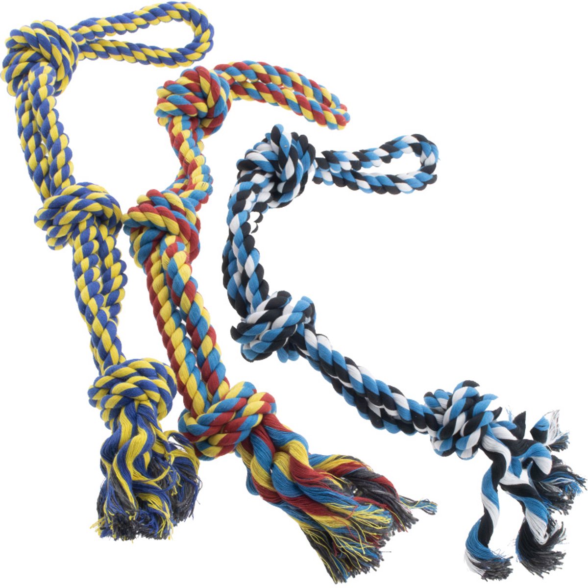 Snuffelfun Ergonomische grote bijttouwen set van drie
