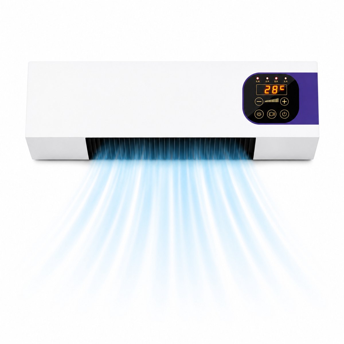 HomeGoodies Wandventilator met Koeling 2‑in‑1 – Krachtige 2000W Ventilator & Verwarming met Afstandsbediening – Voor Slaapkamer & Woonkamer